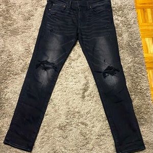 COPY - American eagle ripped washed black denim